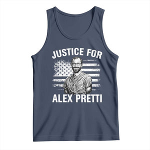 Justices for Alex Pretti Tank Top Resist Abolish ICE Protest TS14 Navy Print Your Wear
