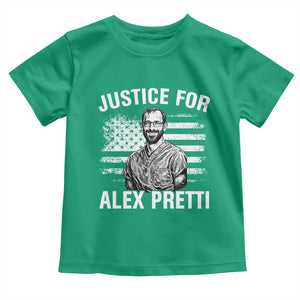 Justices for Alex Pretti Toddler T Shirt Resist Abolish ICE Protest TS14 Irish Green Print Your Wear