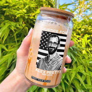 Justices for Alex Pretti Glass Can Resist ICE Immigration Deportation Protest Minnesota TS14 Black Print Your Wear