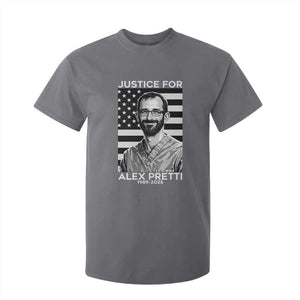 Justices for Alex Pretti T Shirt For Kid Resist ICE Immigration Deportation Protest Minnesota TS14 Charcoal Print Your Wear