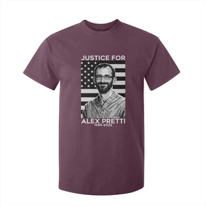 Justices for Alex Pretti T Shirt For Kid Resist ICE Immigration Deportation Protest Minnesota TS14 Maroon Print Your Wear