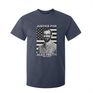 Justices for Alex Pretti T Shirt For Kid Resist ICE Immigration Deportation Protest Minnesota TS14 Navy Print Your Wear