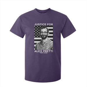 Justices for Alex Pretti T Shirt For Kid Resist ICE Immigration Deportation Protest Minnesota TS14 Purple Print Your Wear