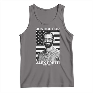 Justices for Alex Pretti Tank Top Resist ICE Immigration Deportation Protest Minnesota TS14 Deep Heather Print Your Wear