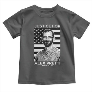 Justices for Alex Pretti Toddler T Shirt Resist ICE Immigration Deportation Protest Minnesota TS14 Dark Heather Print Your Wear