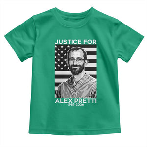 Justices for Alex Pretti Toddler T Shirt Resist ICE Immigration Deportation Protest Minnesota TS14 Irish Green Print Your Wear