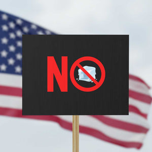 Anti ICE Protest Sign No ICE Protest Symbol Anti Immigration Enforcement TS14 Horizontal 18" × 24" Black Print Your Wear