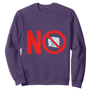 Anti ICE Sweatshirt No ICE Protest Symbol Anti Immigration Enforcement TS14 Purple Print Your Wear