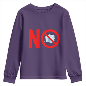 Anti ICE Youth Sweatshirt No ICE Protest Symbol Anti Immigration Enforcement TS14 Purple Print Your Wear