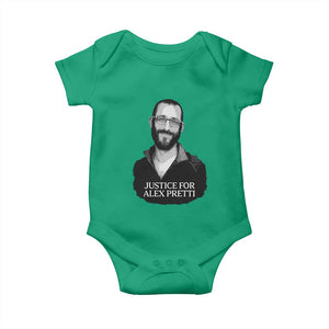 Justices for Alex Pretti Baby Onesie Anti ICE Immigration Protest Human Rights TS14 Irish Green Print Your Wear