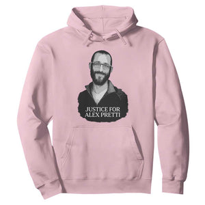 Justices for Alex Pretti Hoodie Anti ICE Immigration Protest Human Rights TS14 Light Pink Print Your Wear