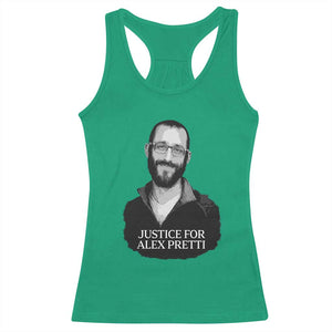 Justices for Alex Pretti Racerback Tank Top Anti ICE Immigration Protest Human Rights TS14 Irish Green Print Your Wear