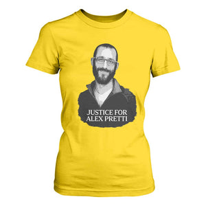 Justices for Alex Pretti T Shirt For Women Anti ICE Immigration Protest Human Rights TS14 Daisy Print Your Wear