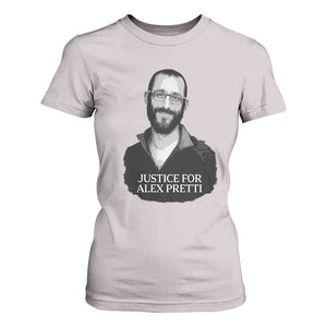 Justices for Alex Pretti T Shirt For Women Anti ICE Immigration Protest Human Rights TS14 Ice Gray Print Your Wear