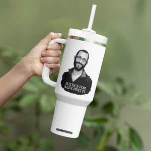 Justices for Alex Pretti Tumbler With Handle Anti ICE Immigration Protest Human Rights TS14 Print Your Wear