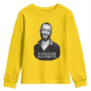 Justices for Alex Pretti Youth Sweatshirt Anti ICE Immigration Protest Human Rights TS14 Daisy Print Your Wear