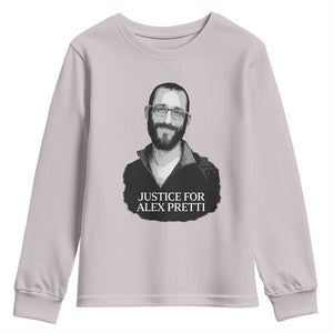 Justices for Alex Pretti Youth Sweatshirt Anti ICE Immigration Protest Human Rights TS14 Ice Gray Print Your Wear