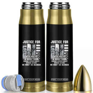 Justice for Alex and Renee Bullet Tumbler Anti ICE Immigration Protest Human Rights TS14 Black Print Your Wear