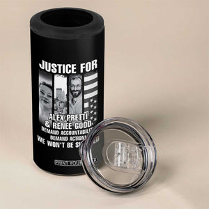 Justice for Alex and Renee 4 in 1 Can Cooler Tumbler Anti ICE Immigration Protest Human Rights TS14 Print Your Wear