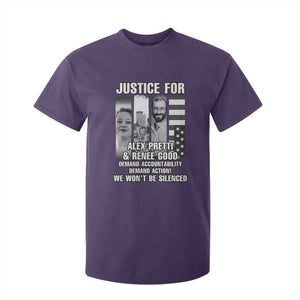 Justice for Alex and Renee T Shirt For Kid Anti ICE Immigration Protest Human Rights TS14 Purple Print Your Wear