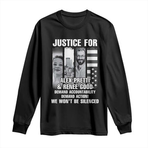 Justice for Alex and Renee Long Sleeve Shirt Anti ICE Immigration Protest Human Rights TS14 Black Print Your Wear