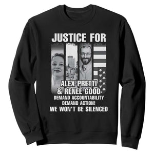 Justice for Alex and Renee Sweatshirt Anti ICE Immigration Protest Human Rights TS14 Black Print Your Wear