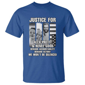 Justice for Alex and Renee T Shirt Anti ICE Immigration Protest Human Rights TS14 Royal Blue Print Your Wear