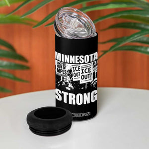 Minnesota Strong 4 in 1 Can Cooler Tumbler Resist Anti ICE Immigration Protest TS14 Print Your Wear