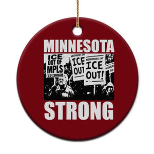 Minnesota Strong Ceramic Ornament Resist Anti ICE Immigration Protest TS14 1pc Red Print Your Wear