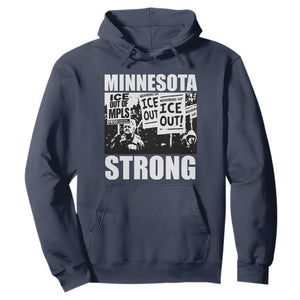 Minnesota Strong Hoodie Resist Anti ICE Immigration Protest TS14 Navy Print Your Wear