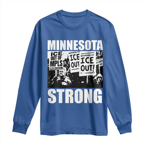 Minnesota Strong Long Sleeve Shirt Resist Anti ICE Immigration Protest TS14 Royal Blue Print Your Wear