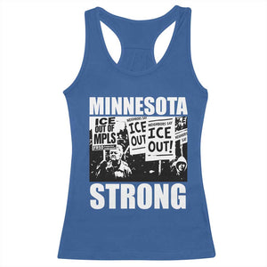 Minnesota Strong Racerback Tank Top Resist Anti ICE Immigration Protest TS14 Royal Blue Print Your Wear