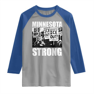 Minnesota Strong Raglan Shirt Resist Anti ICE Immigration Protest TS14 Sport Gray Royal Print Your Wear