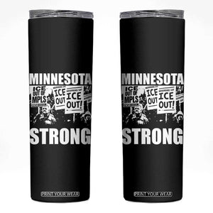 Minnesota Strong Skinny Tumbler Resist Anti ICE Immigration Protest TS14 Black Print Your Wear