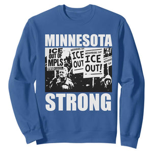 Minnesota Strong Sweatshirt Resist Anti ICE Immigration Protest TS14 Royal Blue Print Your Wear