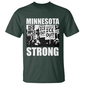 Minnesota Strong T Shirt Resist Anti ICE Immigration Protest TS14 Dark Forest Green Print Your Wear