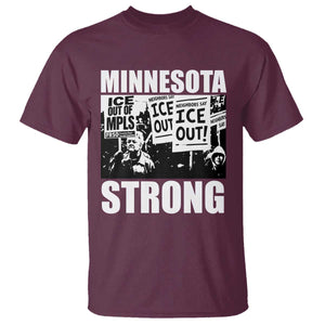 Minnesota Strong T Shirt Resist Anti ICE Immigration Protest TS14 Maroon Print Your Wear