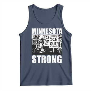Minnesota Strong Tank Top Resist Anti ICE Immigration Protest TS14 Navy Print Your Wear