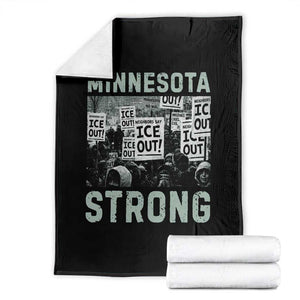 Minnesota Strong Throw Blanket Minneapolis ICE Out Anti ICE Protest Right Now TS14 Black Print Your Wear