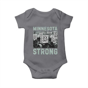 Minnesota Strong Baby Onesie Minneapolis ICE Out Anti ICE Protest Right Now TS14 Charcoal Print Your Wear