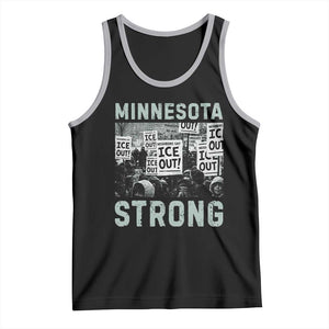 Minnesota Strong Tank Top Minneapolis ICE Out Anti ICE Protest Right Now TS14 Black Athletic Heather Print Your Wear