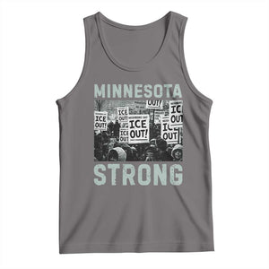 Minnesota Strong Tank Top Minneapolis ICE Out Anti ICE Protest Right Now TS14 Deep Heather Print Your Wear