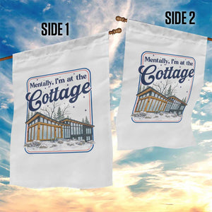 Mentally I'm at the Cottage Garden Flag Funny Hockey Romance TS14 Print Your Wear