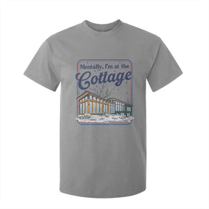Mentally I'm at the Cottage T Shirt For Kid Funny Hockey Romance TS14 Sport Gray Print Your Wear