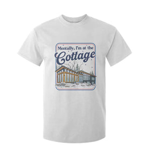Mentally I'm at the Cottage T Shirt For Kid Funny Hockey Romance TS14 White Print Your Wear