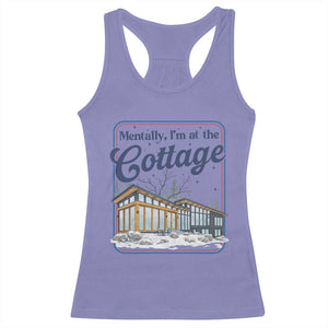 Mentally I'm at the Cottage Racerback Tank Top Funny Hockey Romance TS14 Violet Print Your Wear