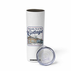 Mentally I'm at the Cottage Skinny Tumbler Funny Hockey Romance TS14 Print Your Wear