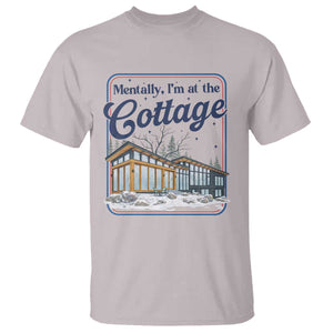 Mentally I'm at the Cottage T Shirt Funny Hockey Romance TS14 Ice Gray Print Your Wear