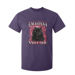 I'm Gonna Sniff You T Shirt For Kid Funny Black Cat Meme TS14 Purple Print Your Wear
