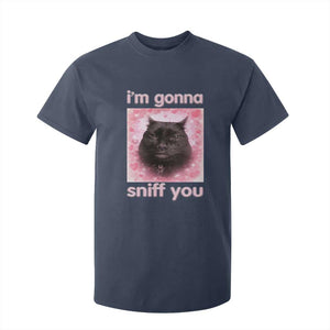 I'm Gonna Sniff You T Shirt For Kid Funny Black Cat Brainrot Meme TS14 Navy Print Your Wear